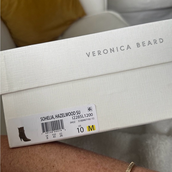 Veronica Beard “Sohelia” Tan Suede Heeled Boots w/ Box Size 10 - Picture 10 of 10